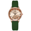 Unisex Silicone Alloy Iron Plain Glass Mirror Round Quartz Student Watch Leisure Style Spiral Crown Pin Buckle