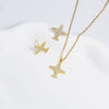Unisex Simple Fashion Jewelry Copper Airplane Shape Pendant Necklace With Electroplating And Mixed Gemstone Setting