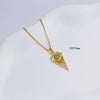Unisex Simple Fashion Necklace Copper Electroplating Mixed Gemstone Setting O Word Chain Pendant Jewelry