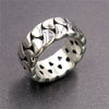 Unisex Simple Fashion Stainless Steel Woven Ring With Seiko Craftsmanship Personality Style Jewelry