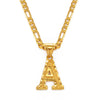 Unisex Simple Punk Cuban Letter Necklace Electroplated Copper Water Wave Chain Alphabet Pendant Necklace