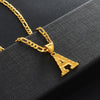 Unisex Simple Punk Cuban Letter Necklace Electroplated Copper Water Wave Chain Alphabet Pendant Necklace