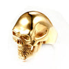 Unisex Skull Geometric Titanium Steel Ring With Polished Finish Punk Hip Hop Statement Jewelry