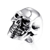 Unisex Skull Geometric Titanium Steel Ring With Polished Finish Punk Hip Hop Statement Jewelry