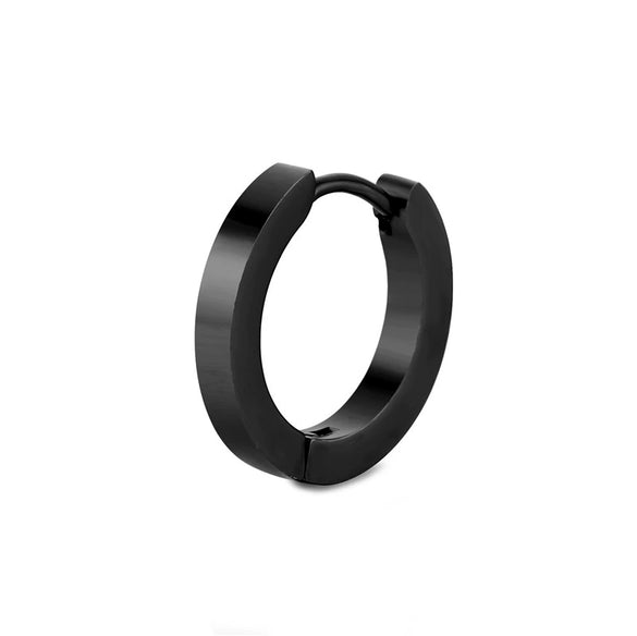 Unisex Smooth Flat Polished Stainless Steel Round Ear Buckle Geometry Styling Men's Puncture Ear Jewelry