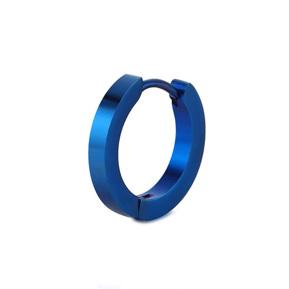 Unisex Smooth Flat Polished Stainless Steel Round Ear Buckle Geometry Styling Men's Puncture Ear Jewelry