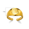 Unisex Snake Four Awn Star Leaf Shape Ring Electroplated With Crown Heart Shape Letters Numbers Text Pattern