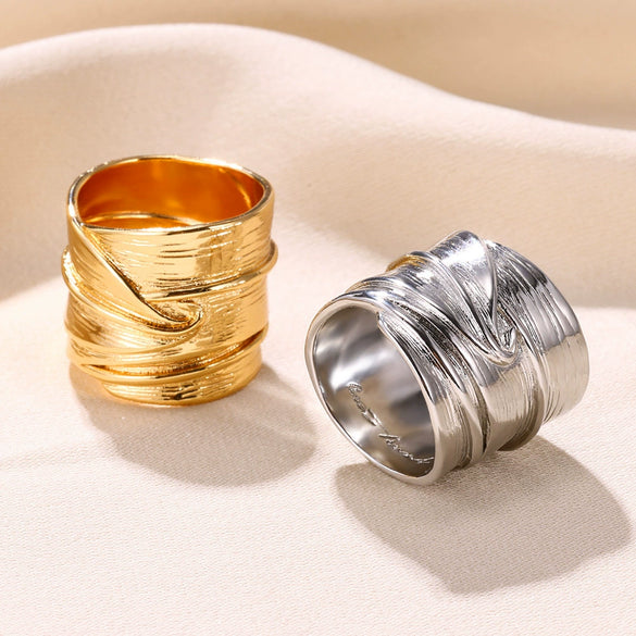 Unisex Snake Four Awn Star Leaf Shape Ring Electroplated With Crown Heart Shape Letters Numbers Text Pattern