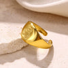 Unisex Snake Four Awn Star Leaf Shape Ring Electroplated With Crown Heart Shape Letters Numbers Text Pattern