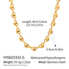 Unisex Stainless Steel And Titanium Steel Handmade Heart Water Drop Bell Pattern Electroplated Necklace And Bracelet Set
