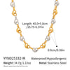 Unisex Stainless Steel And Titanium Steel Handmade Heart Water Drop Bell Pattern Electroplated Necklace And Bracelet Set