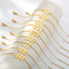 Unisex Stainless Steel Anklet With Letters Numbers Text Pattern