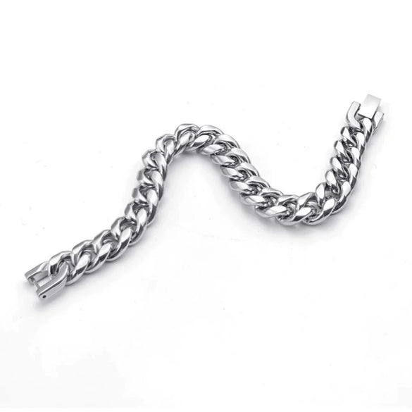 Unisex Stainless Steel Bracelet With Polished Finish And Plant Inspired Design For Men And Women Couple Jewelry