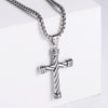 Unisex Stainless Steel Constellation Striped Hip Hop Style Pendant Necklace With Electroplating