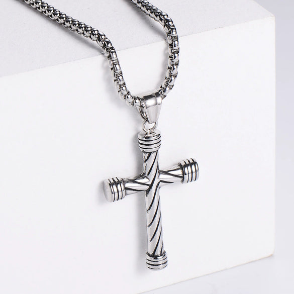 Unisex Stainless Steel Constellation Striped Hip Hop Style Pendant Necklace With Electroplating
