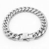 Unisex Stainless Steel Cuban Link Chain Bracelet And Necklace With Polished Star Pendant Sporty Jewelry