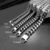 Unisex Stainless Steel Cuban Link Chain Bracelet And Necklace With Polished Star Pendant Sporty Jewelry