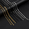 Unisex Stainless Steel Geometric Bamboo Chain Necklace With Electroplating Treatment
