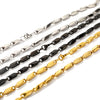 Unisex Stainless Steel Geometric Bamboo Chain Necklace With Electroplating Treatment