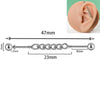 Unisex Stainless Steel Geometric Double Layer Chain Hanging Cross Detachable Ear Bridge Earrings With Electroplating