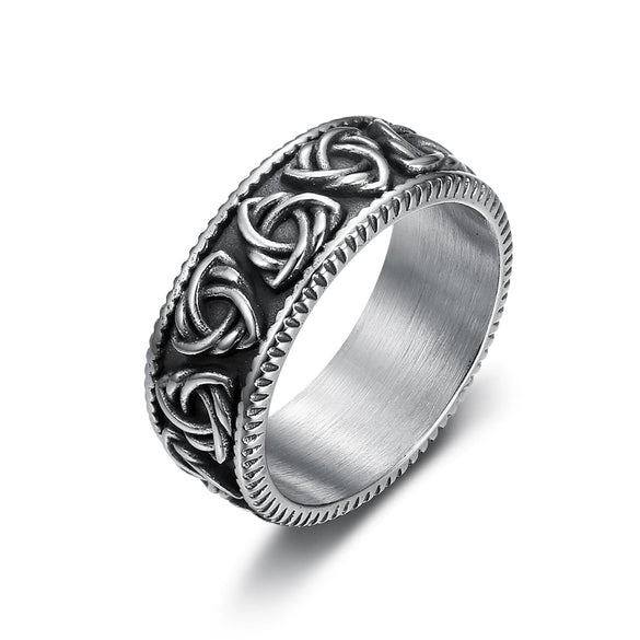 Unisex Stainless Steel Geometric Fashion Ring With Electroplated Finish For Men And Women