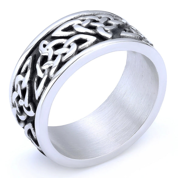 Unisex Stainless Steel Geometric Fashion Ring With Electroplated Finish For Men And Women