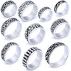 Unisex Stainless Steel Geometric Fashion Ring With Electroplated Finish For Men And Women