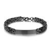 Unisex Stainless Steel Geometric Flat Loop Chain Bracelet Jewelry