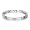 Unisex Stainless Steel Geometric Flat Loop Chain Bracelet Jewelry