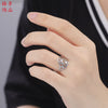 Unisex Stainless Steel Geometric Open Ring With Electroplated Finish And Adjustable Love Knot Design