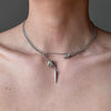 Unisex Stainless Steel Geometric Pendant Necklace With Polished Finish And Lobster Clasp Minimalist Statement Jewelry