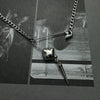 Unisex Stainless Steel Geometric Pendant Necklace With Polished Finish And Lobster Clasp Minimalist Statement Jewelry