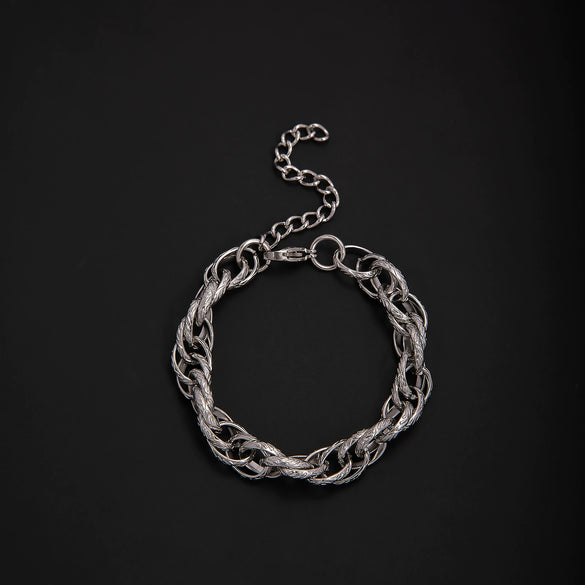 Unisex Stainless Steel Geometric Rhombus Bracelets With Electrolytic Finish In Mixed Fashion Styles