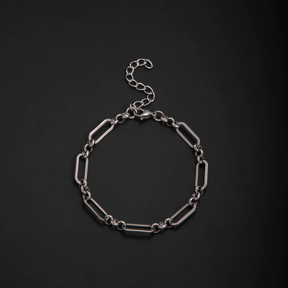 Unisex Stainless Steel Geometric Rhombus Bracelets With Electrolytic Finish In Mixed Fashion Styles