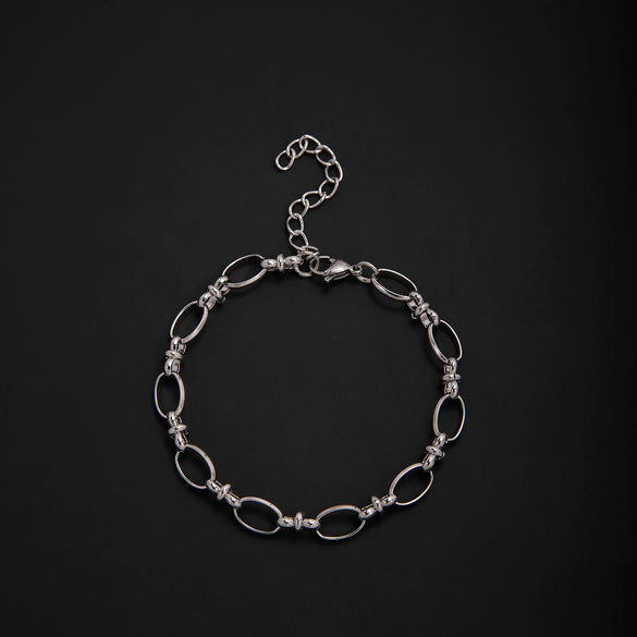 Unisex Stainless Steel Geometric Rhombus Bracelets With Electrolytic Finish In Mixed Fashion Styles