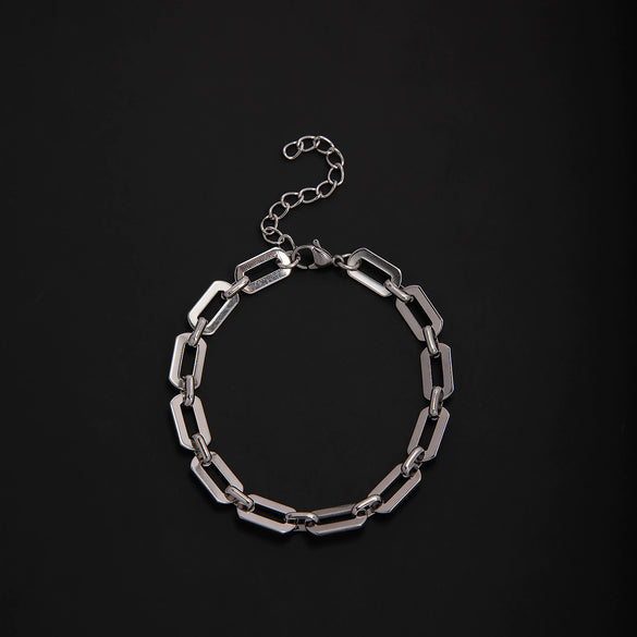 Unisex Stainless Steel Geometric Rhombus Bracelets With Electrolytic Finish In Mixed Fashion Styles