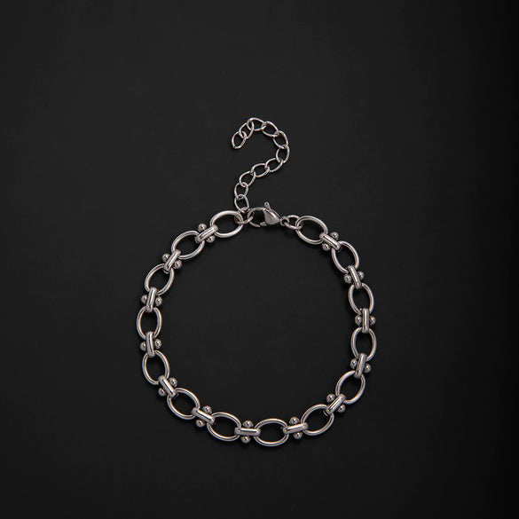 Unisex Stainless Steel Geometric Rhombus Bracelets With Electrolytic Finish In Mixed Fashion Styles