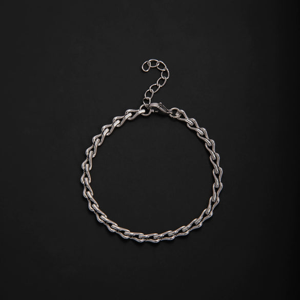 Unisex Stainless Steel Geometric Rhombus Bracelets With Electrolytic Finish In Mixed Fashion Styles