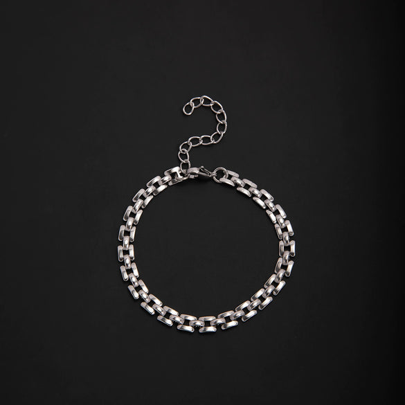 Unisex Stainless Steel Geometric Rhombus Bracelets With Electrolytic Finish In Mixed Fashion Styles