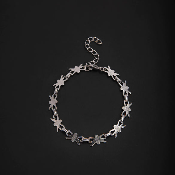 Unisex Stainless Steel Geometric Rhombus Bracelets With Electrolytic Finish In Mixed Fashion Styles