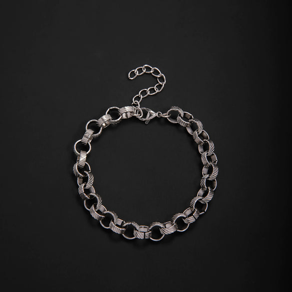 Unisex Stainless Steel Geometric Rhombus Bracelets With Electrolytic Finish In Mixed Fashion Styles