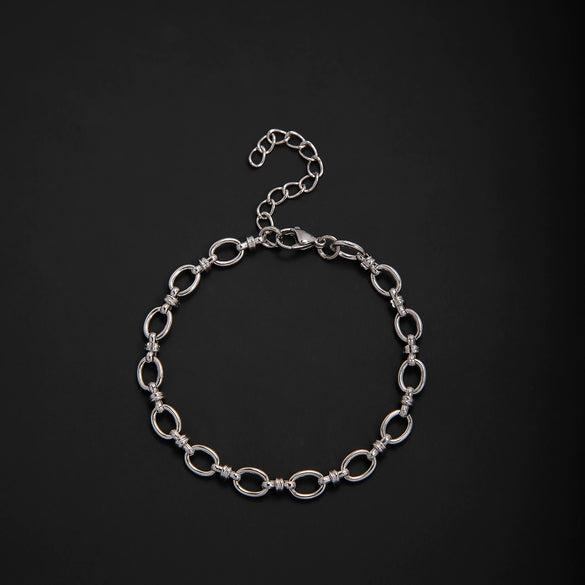 Unisex Stainless Steel Geometric Rhombus Bracelets With Electrolytic Finish In Mixed Fashion Styles