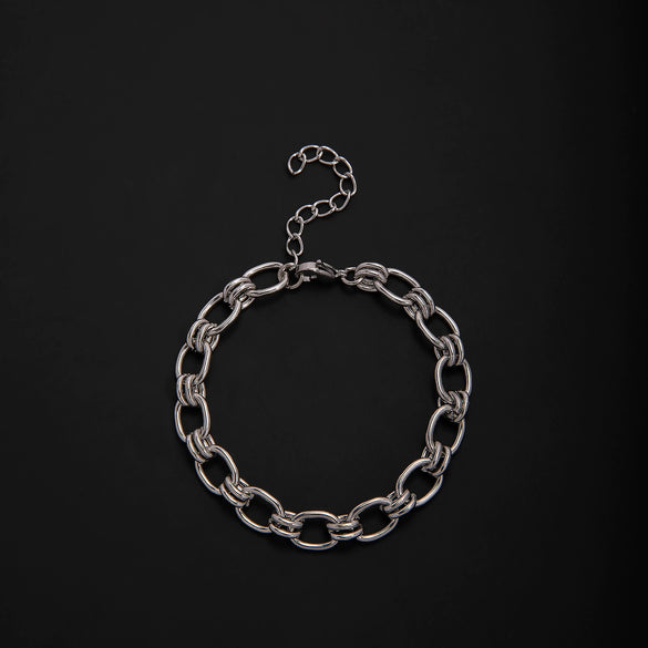 Unisex Stainless Steel Geometric Rhombus Bracelets With Electrolytic Finish In Mixed Fashion Styles