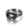 Unisex Stainless Steel Geometric Ring With Letter And Text Design Polished Finish And Personality Style
