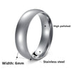 Unisex Stainless Steel Geometric Simple Smooth Ring With Electroplating