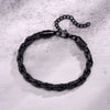 Unisex Stainless Steel Handmade Chain With Retro Old Twist Geometric Square Design And Electroplating