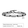 Unisex Stainless Steel Handmade Chain With Retro Old Twist Geometric Square Design And Electroplating