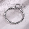 Unisex Stainless Steel Handmade Chain With Retro Old Twist Geometric Square Design And Electroplating