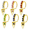 Unisex Stainless Steel Heart Shaped Nose Ring With Flower Pattern And Electroplating Treatment