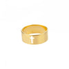 Unisex Stainless Steel Hollow Cross Ring With Electroplating